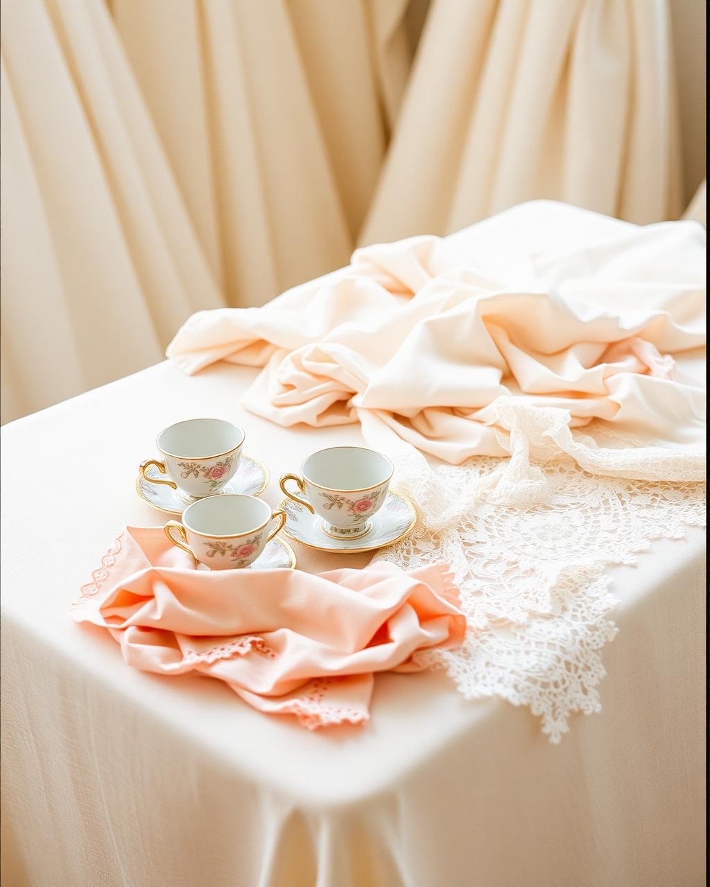 A veil resting in window light